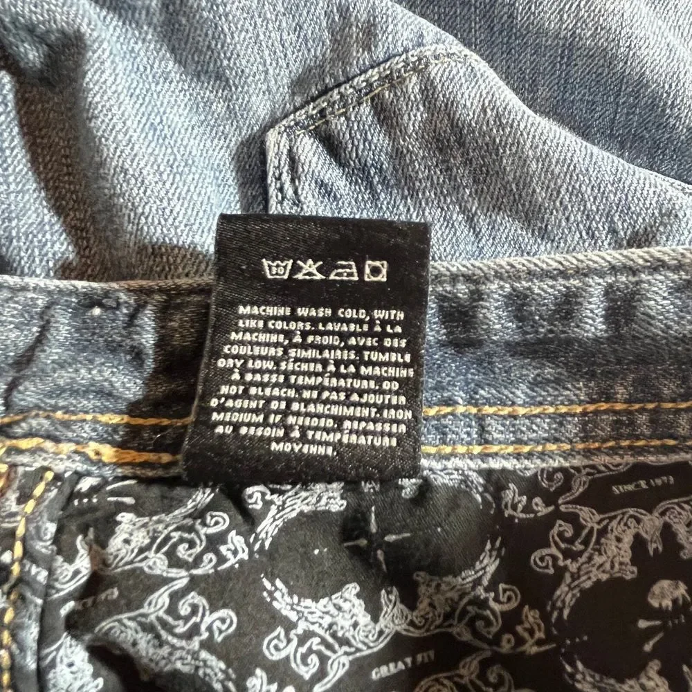 Buffalo David‎ Bitton Jeans Mens 38 Blue Dark Wash Denim Straight Leg Stretch